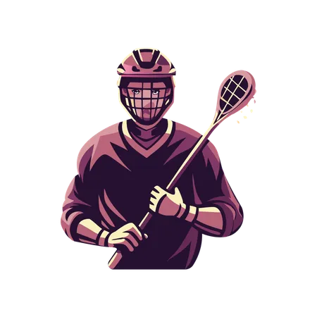 Jogador de lacrosse  Ilustração