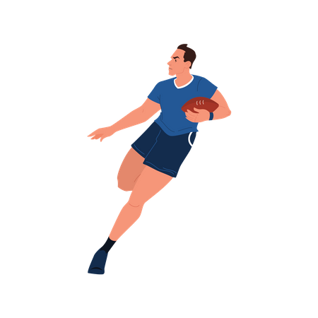 Jogador de rugby  Ilustração