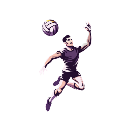 Jogador de voleibol  Ilustração