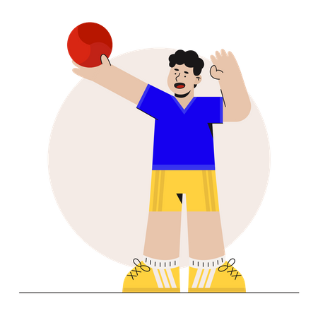 Jogador de voleibol  Ilustração