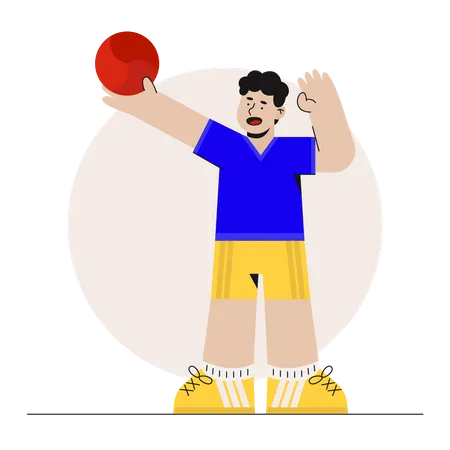 Jogador de voleibol  Ilustração