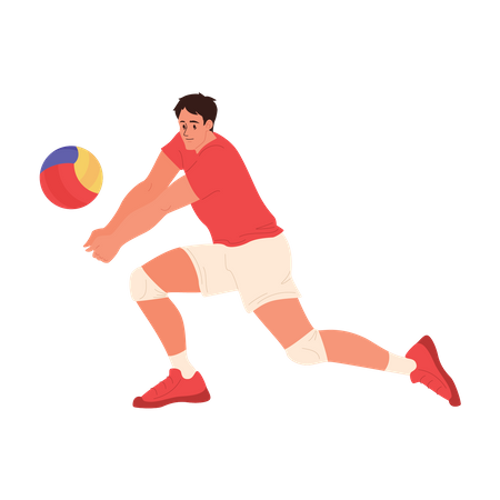 Jogador de voleibol  Ilustração