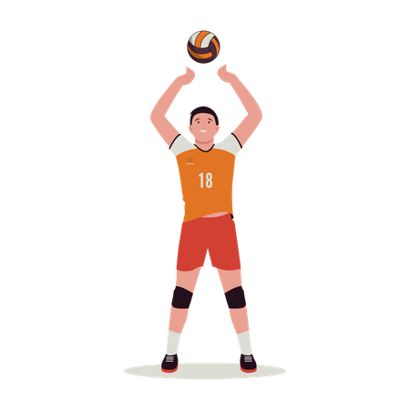 Jogador de voleibol  Ilustração