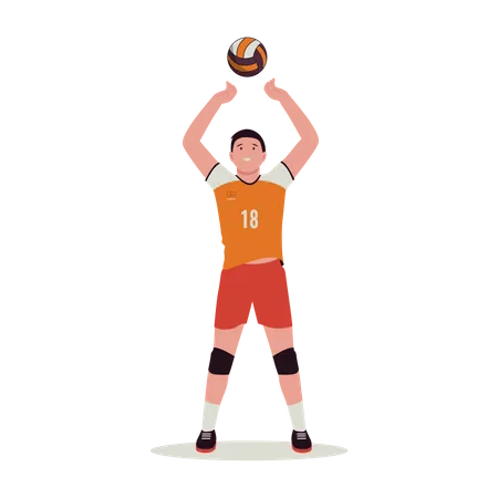 Jogador de voleibol  Ilustração