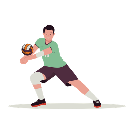 Jogador de vôlei masculino  Ilustração