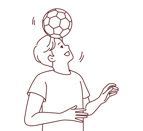 Jogador esportivo jogando futebol  Ilustração
