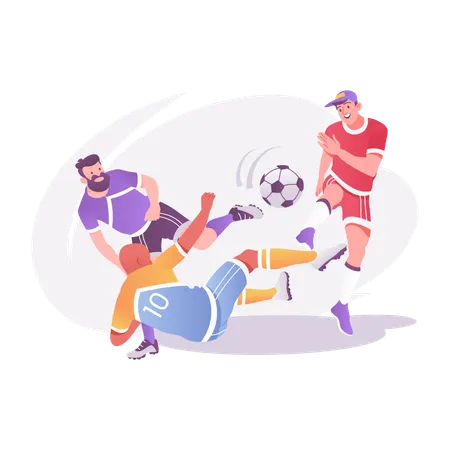 Jogador jogando futebol  Ilustração