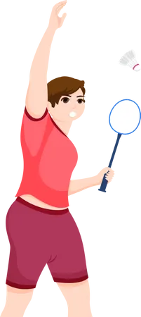 Jogadora de badminton  Ilustração