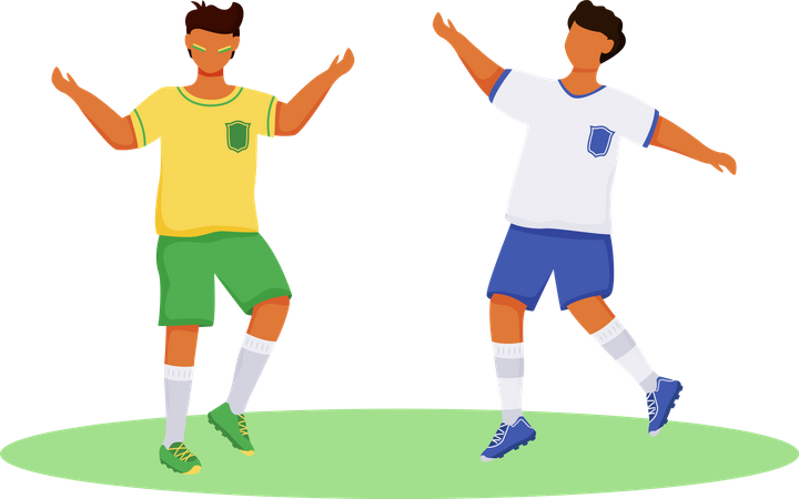 Jogadores de futebol  Ilustração