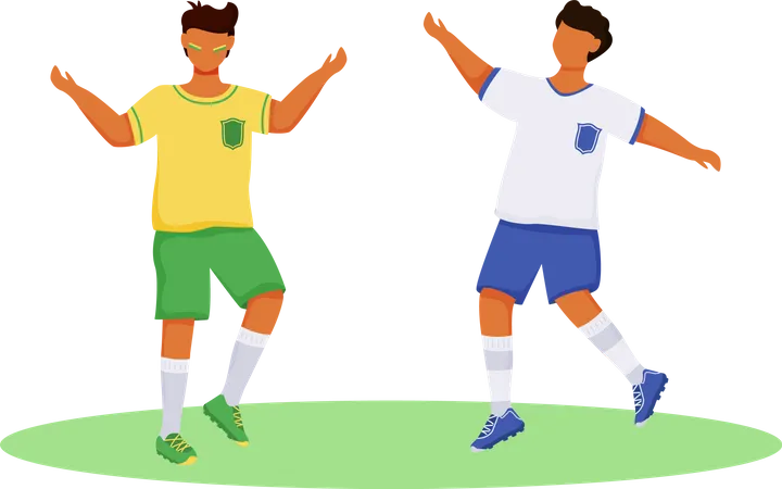 Jogadores de futebol  Ilustração