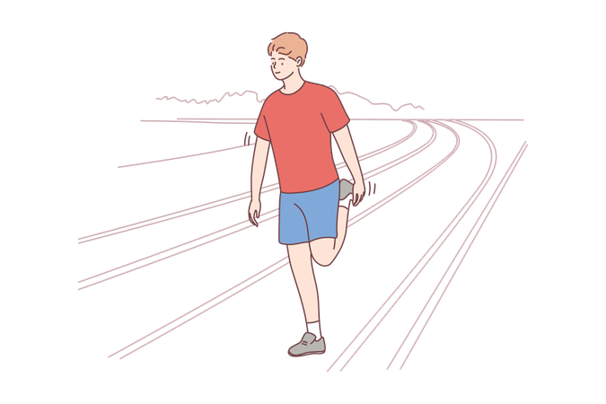 Jogger is jogging in park  Illustration