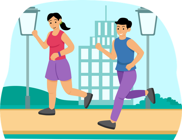 Entraînement de jogging  Illustration