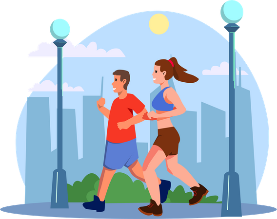 Entraînement de jogging  Illustration