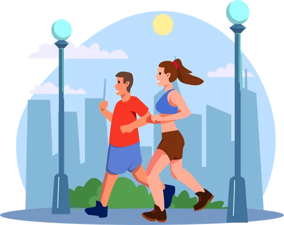 Entraînement de jogging  Illustration