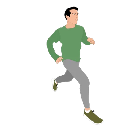 Homme qui fait du jogging  Illustration