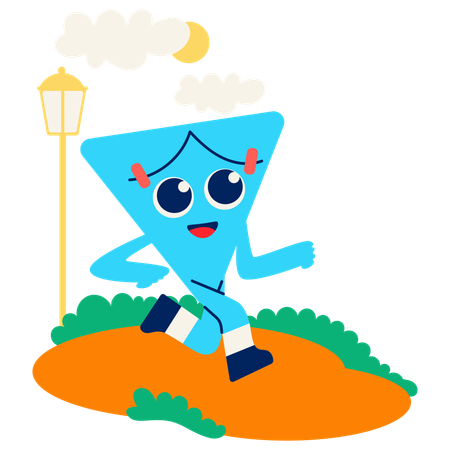 Jogging in Park  Illustration