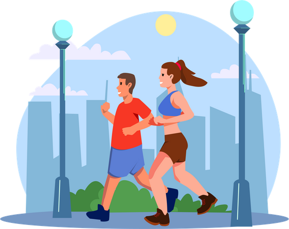 Joggingtraining  Illustration