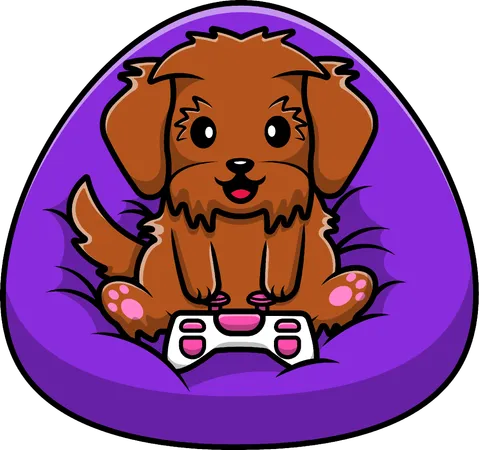 Jogo de cachorro  Ilustração