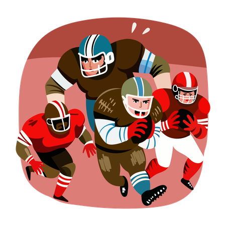 Jogo de rugby  Ilustração