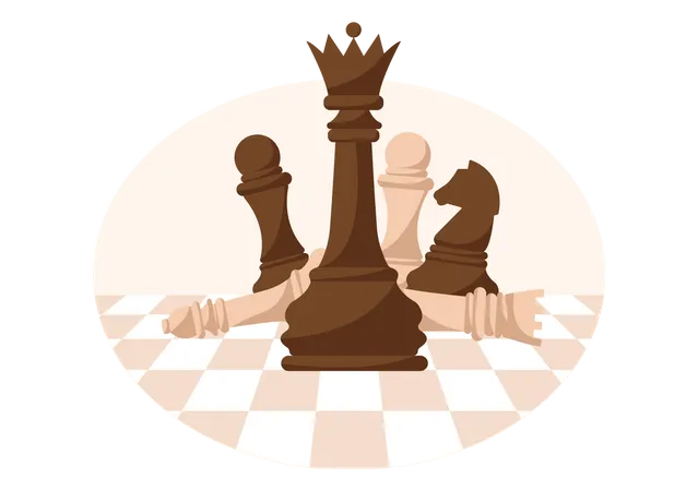 Jogo de xadrez  Ilustração