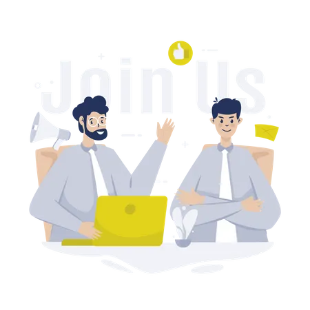 Join Us Our Team Job Career Recruitment Illustration Concept Illustration