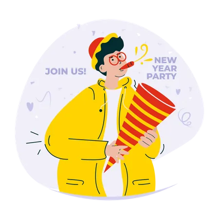 Join us for new year 2022 party Illustration