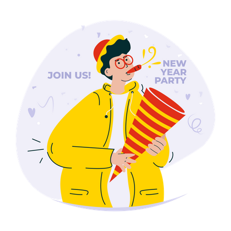 Join us for new year 2022 party  Illustration