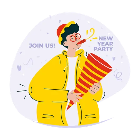 Join us for new year 2022 party  Illustration