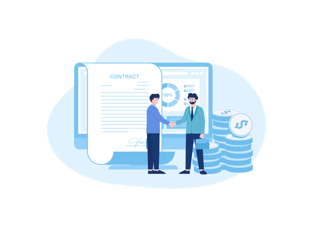 Joint stock company contracts  Illustration