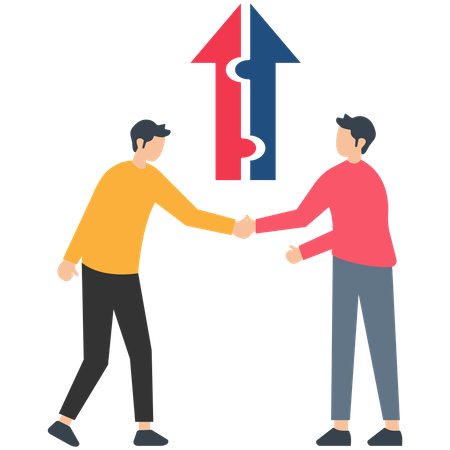 Joint venture business partnership  Illustration