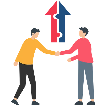 Joint venture business partnership  Illustration