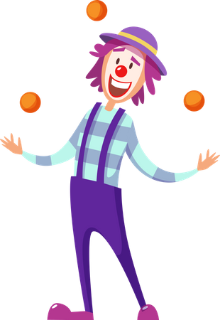 Joker juggling ball  Illustration
