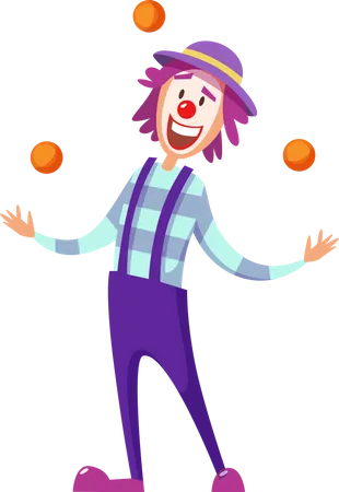 Joker juggling ball  Illustration