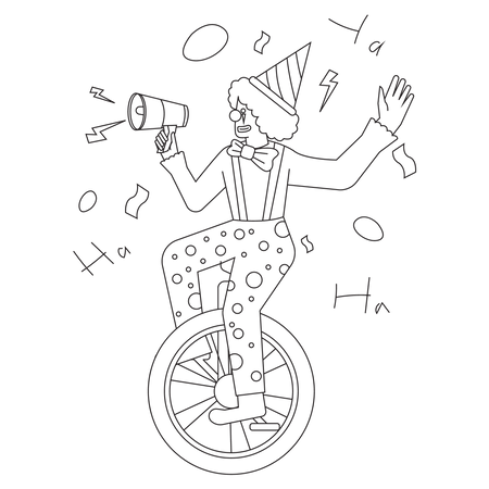 Joker riding cycle Illustration