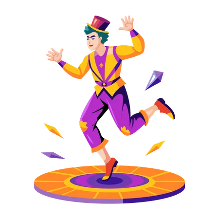 Joker showing circus  Illustration