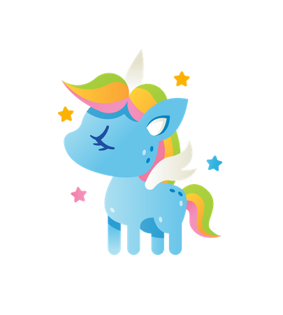 Jolie licorne  Illustration
