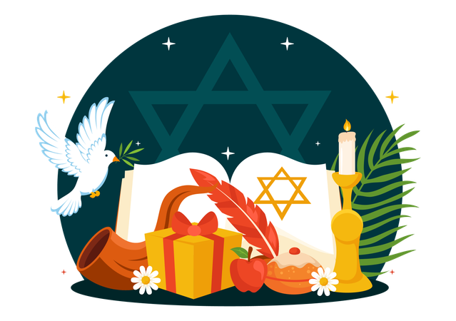 Jom Kippur Feier  Illustration