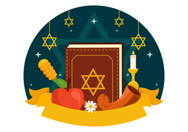 Jom Kippur Feier  Illustration