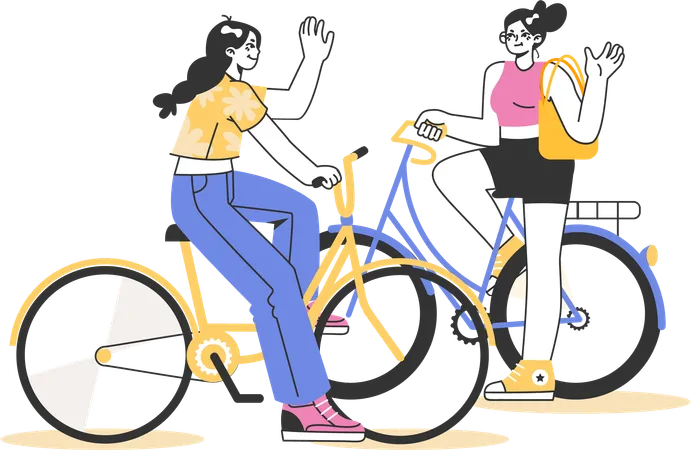 Viagem de bicicleta  Ilustração