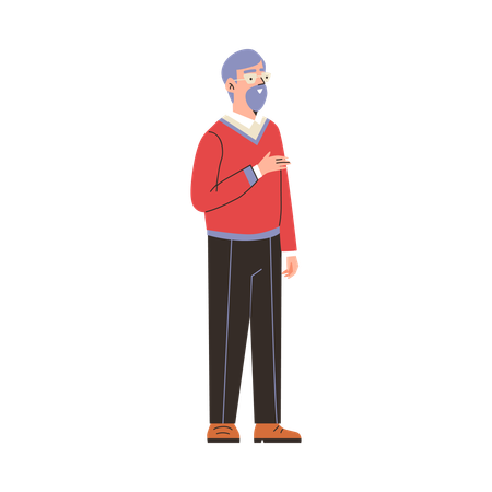 Jornalista em pose  Ilustração