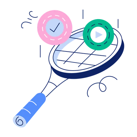Jouer au badminton  Illustration