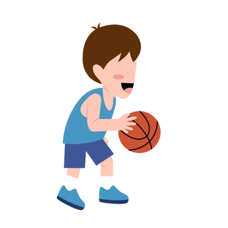 Jouer au basket  Illustration