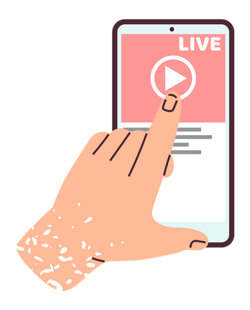 Jouer une vidéo en direct  Illustration