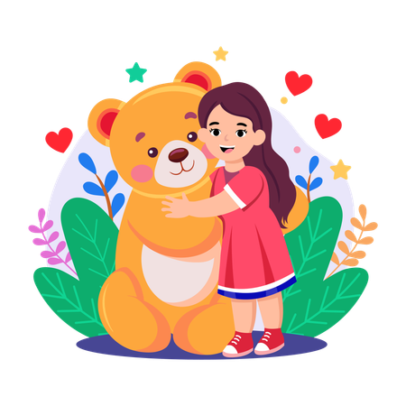 Jouet câlin fille  Illustration