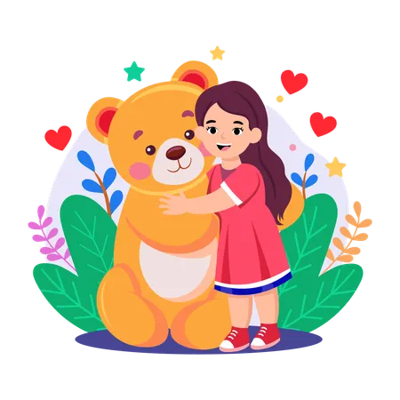 Jouet câlin fille  Illustration