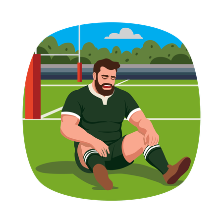 Joueur au repos après le match  Illustration