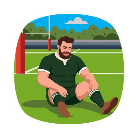 Joueur au repos après le match  Illustration