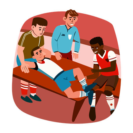 Blessure d'un joueur  Illustration