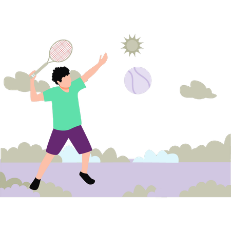 Joueur de badminton  Illustration