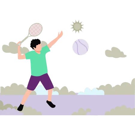 Joueur de badminton  Illustration